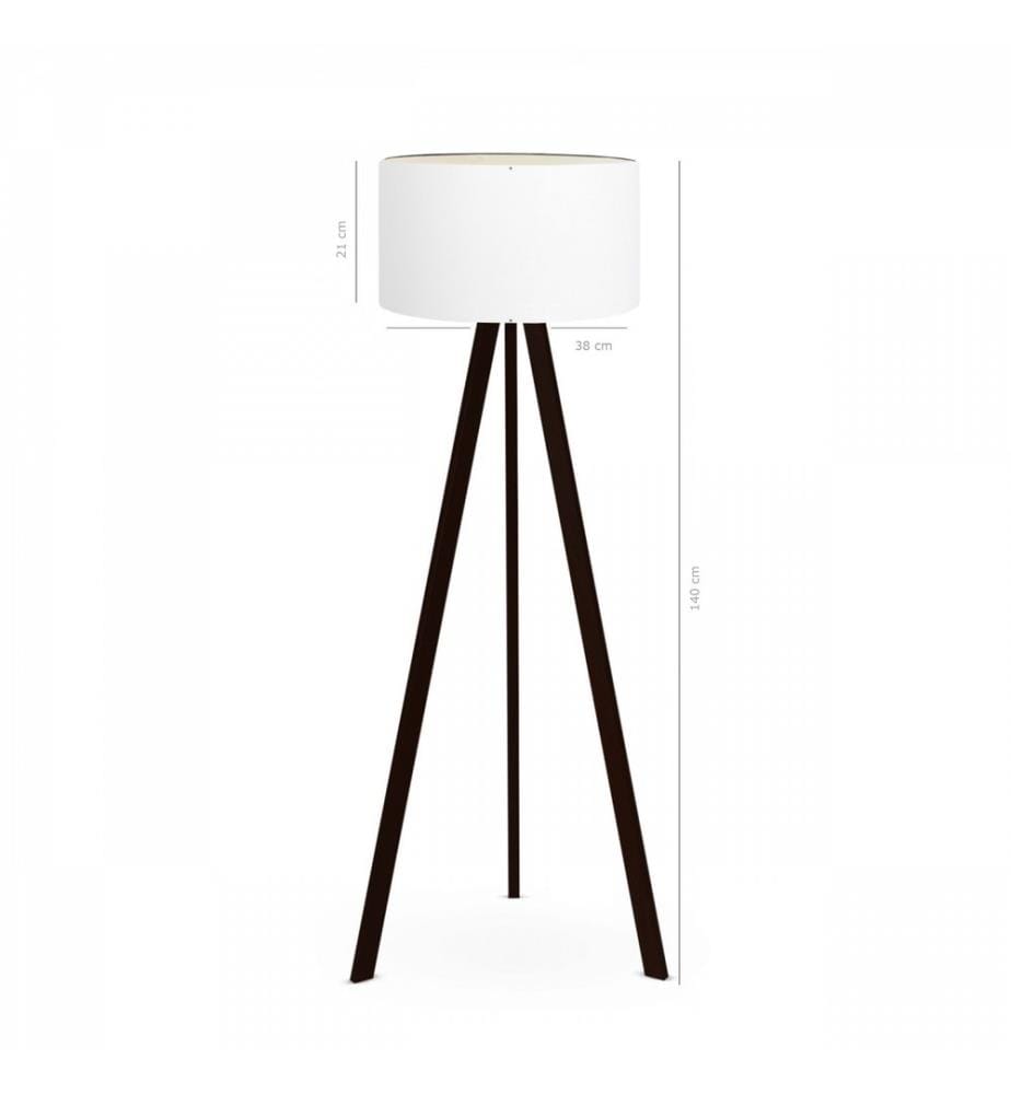 Blanc, Lampadaire, 21 X 38 cm, PVC