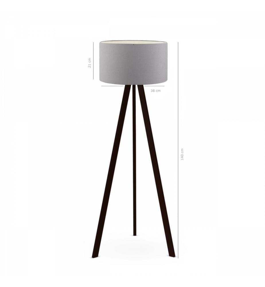 Gris, Lampadaire, 21 X 38 cm, PVC