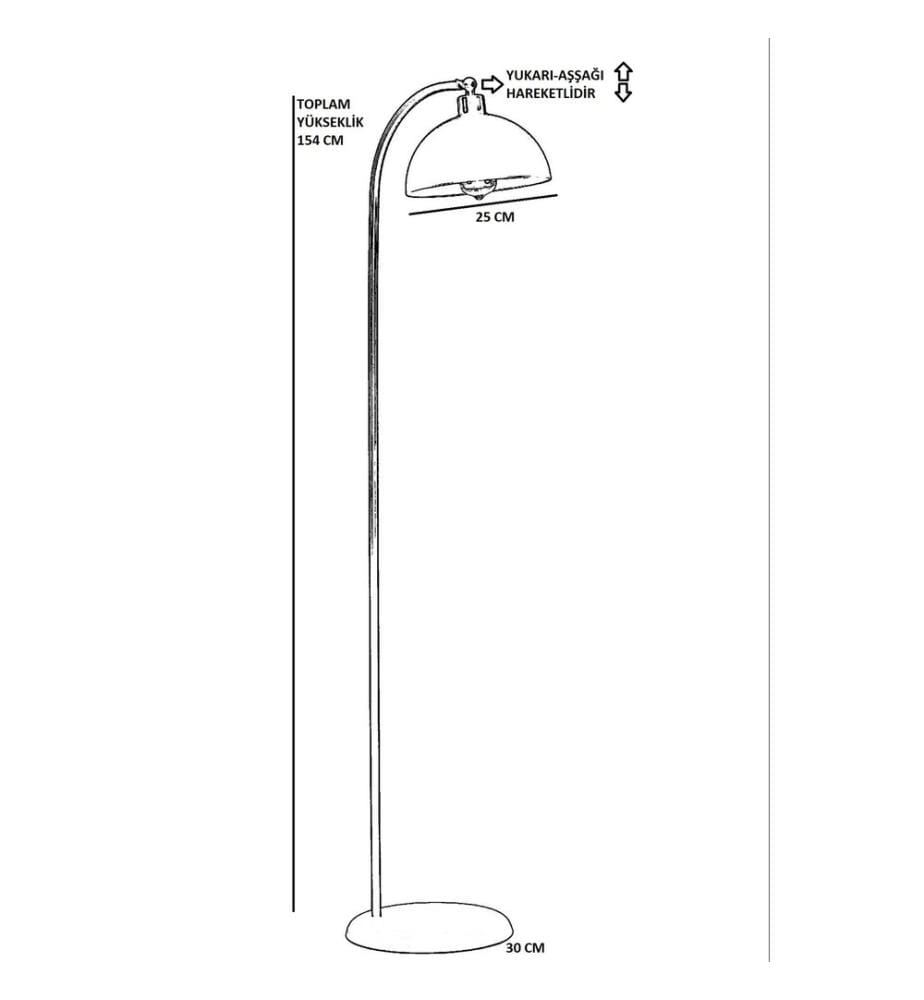 Stehlampe, Schwarz, Metallgehäuse, Metallkappe