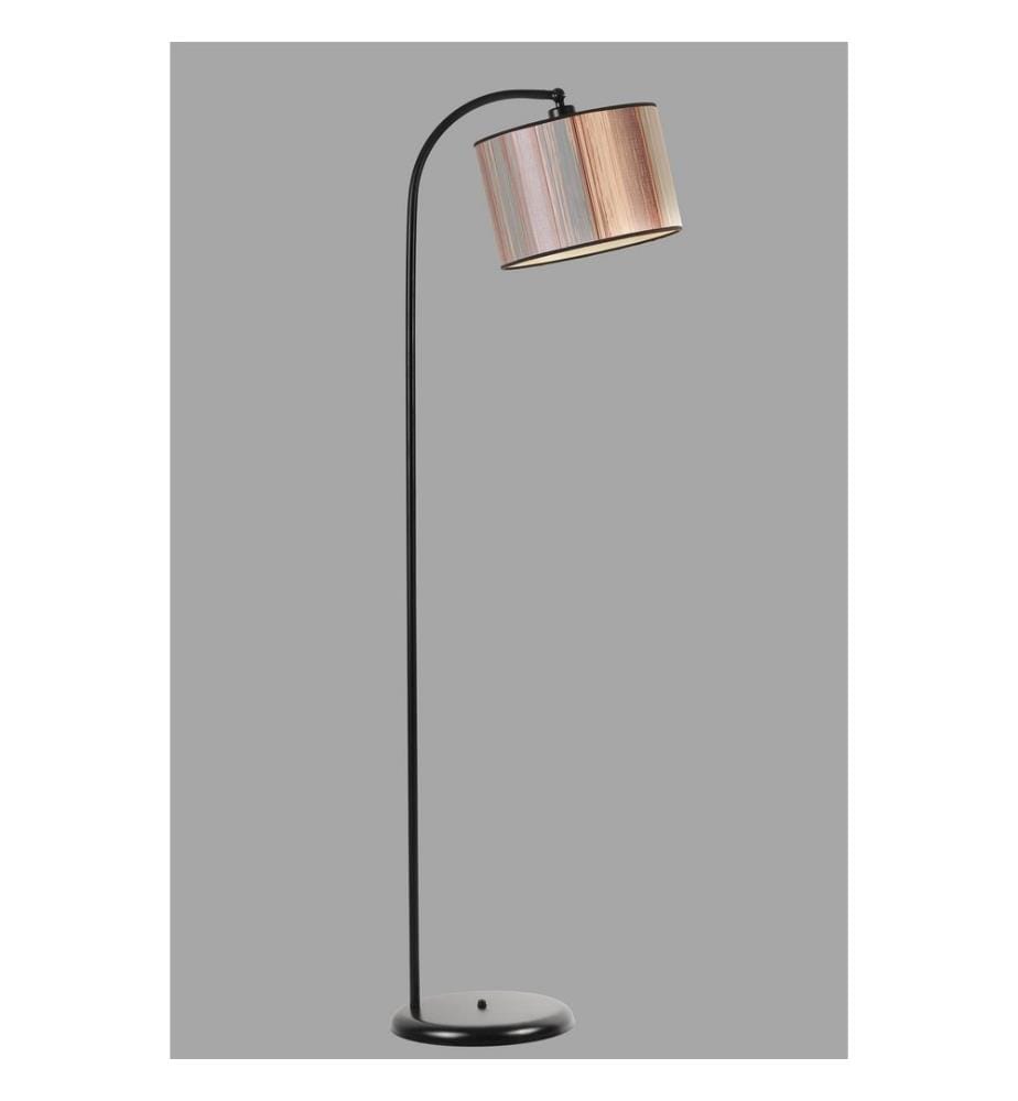 Stehlampe, Schwarz, Metallgehäuse, Metallkappe