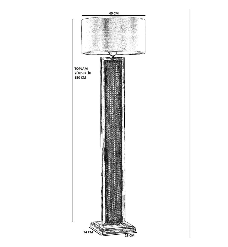 Stehlampe, Multicolor, für Holzkörper