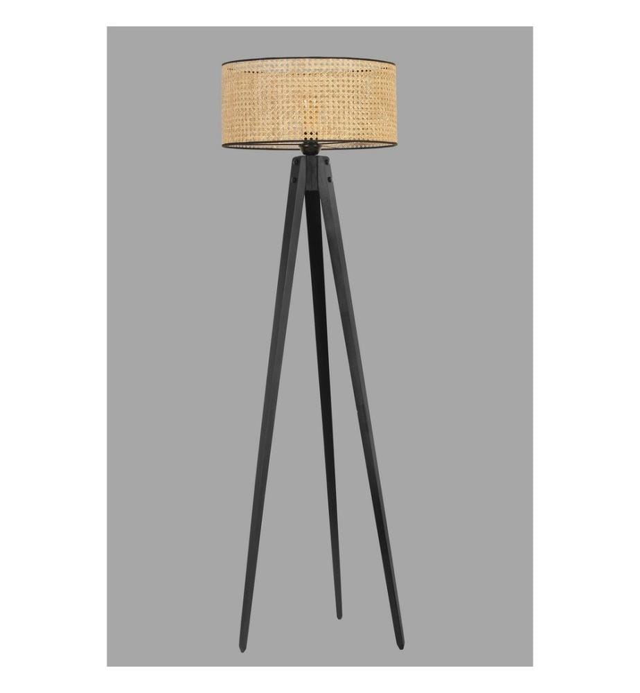 Lampadaire, Black, Wood Body