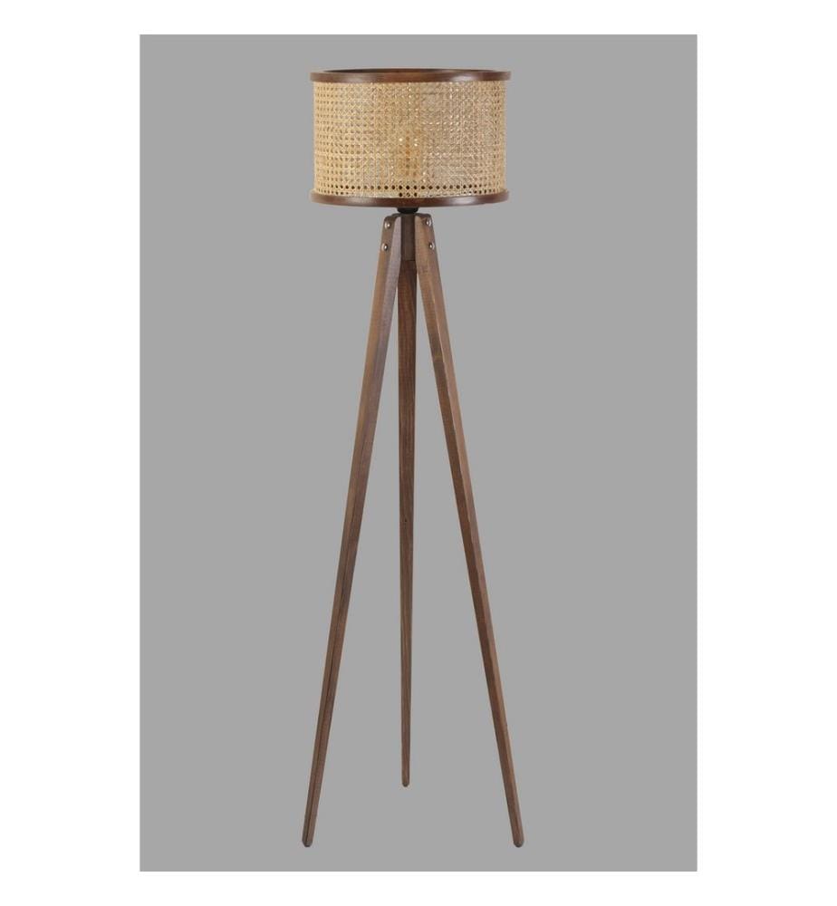 Lampadaire, Rattan, Walnut, Wood Body