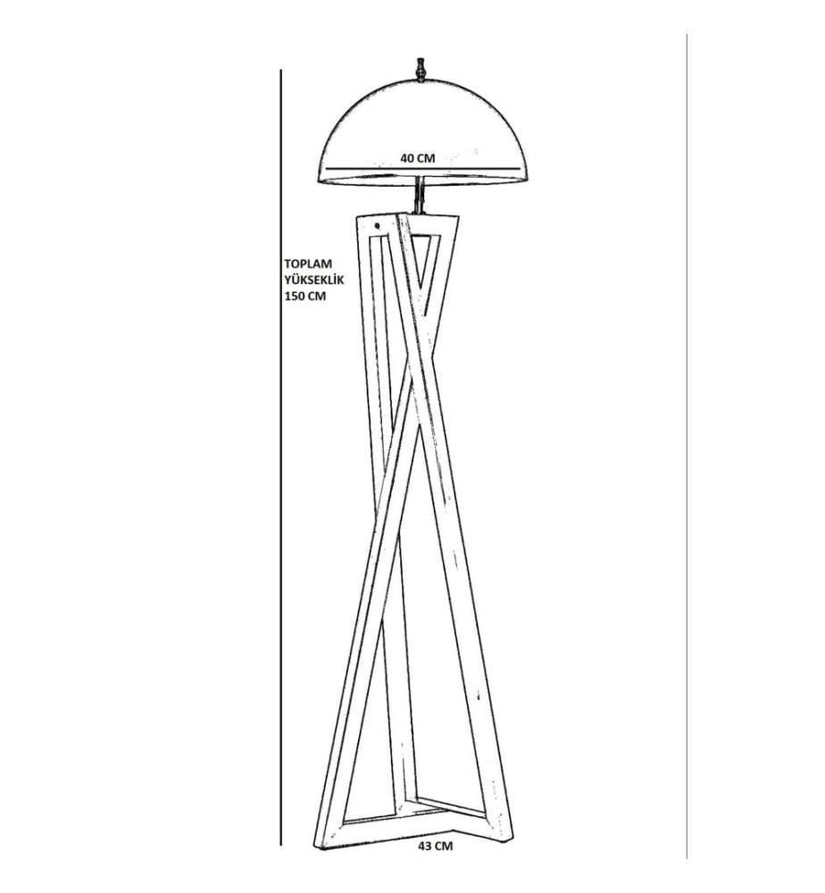 Stehlampe, Schwarz, Holzkorpus