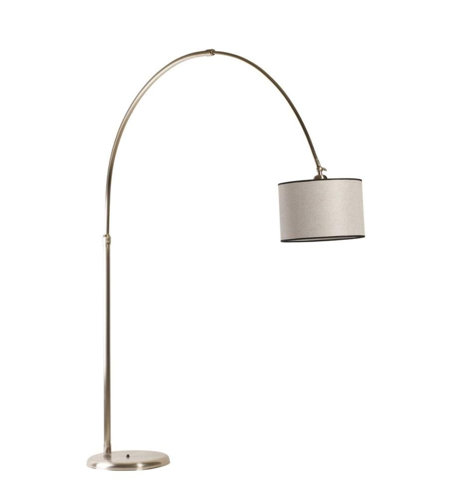 Lampadaire, Chrome, Grey, Metal Body