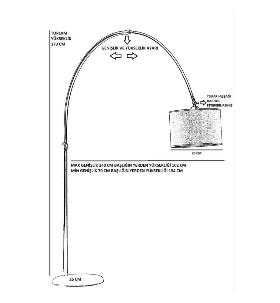 Lampadaire, Chrome, Grey, Metal Body