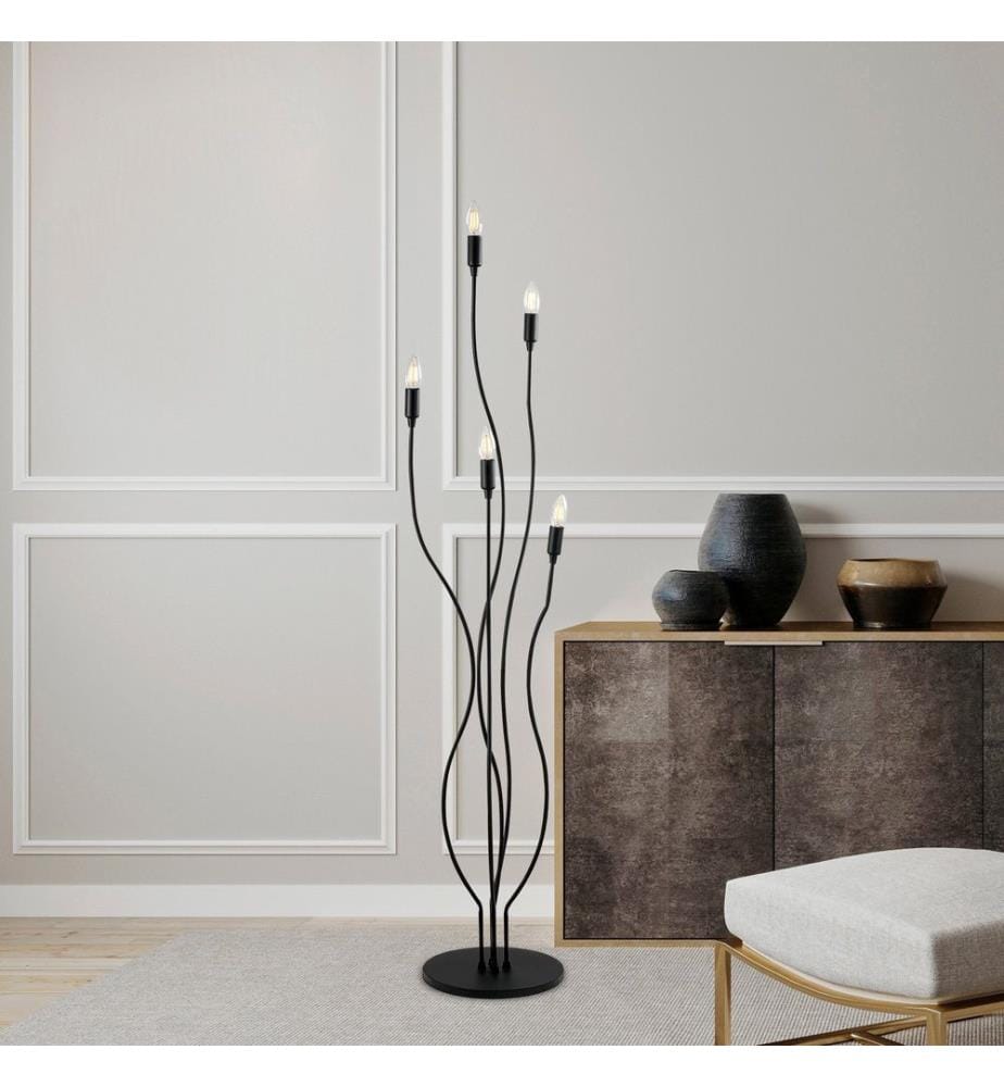 Schwarz, Stehlampen, 35 X 35 X 155 cm, Metallkörper