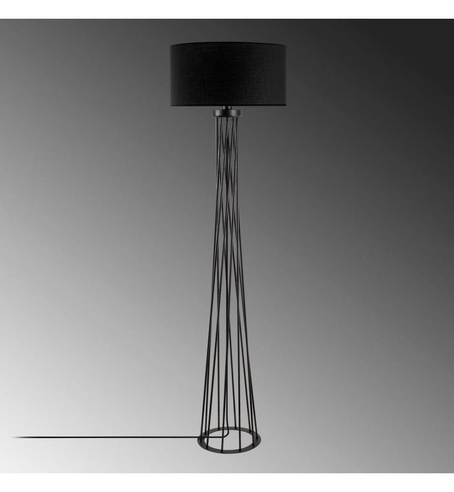Lampada Da Pavimento, Corpo Nero E Metallo