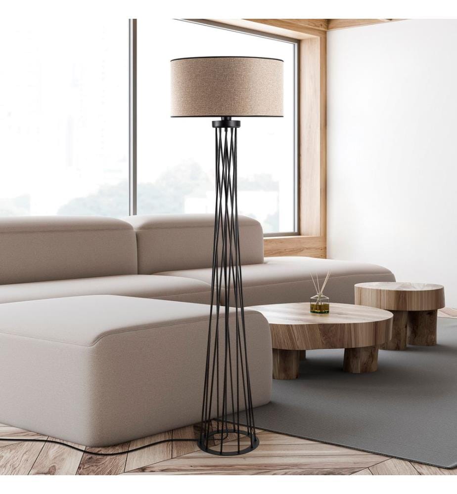Lampada Da Pavimento, Bianco, Corpo Metallico