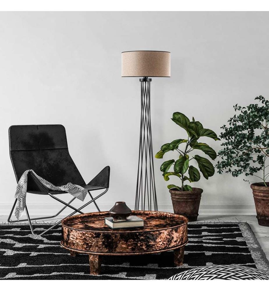 Lampada Da Pavimento, Bianco, Corpo Metallico