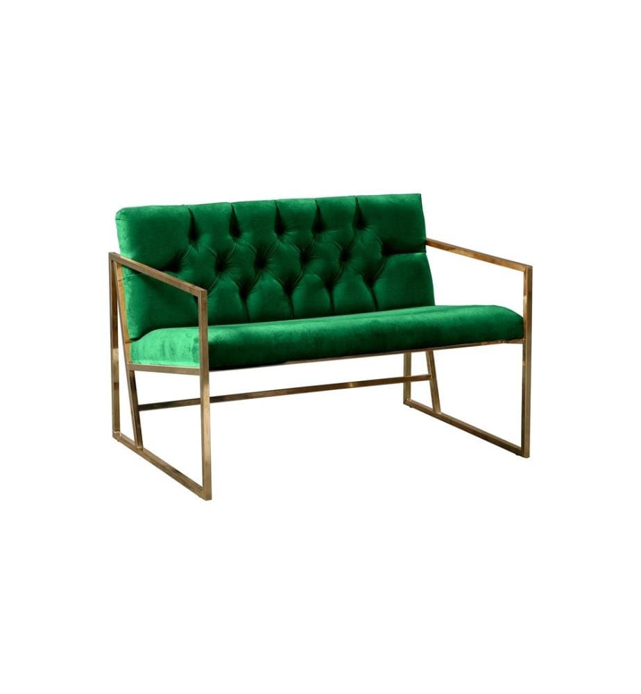 Divano a 2 posti, Verde, 100% metallo, Tessuto: 100% Babyface