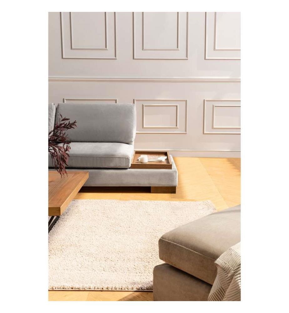 Canapé d'angle, gris clair, cadre en bois de hêtre - aggloméré, tissu polyester