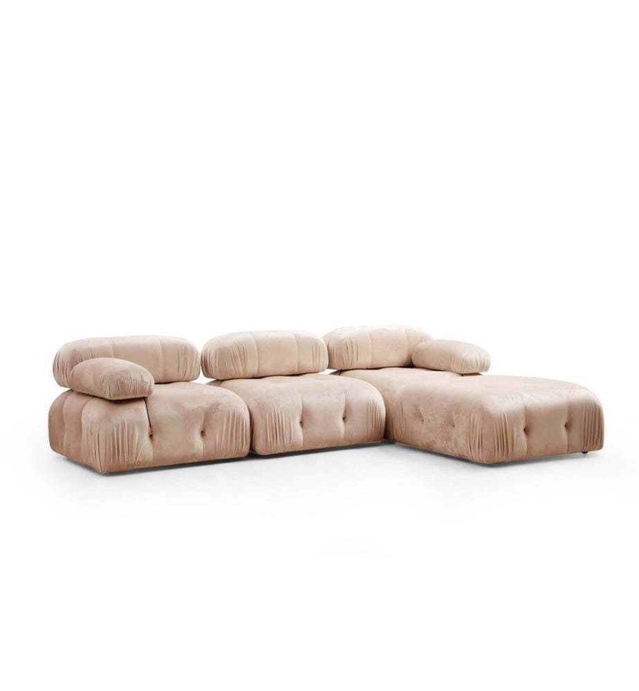 Canapé 1 place, crème, structure en hêtre - panneau d'aggloméré, tissu polyester