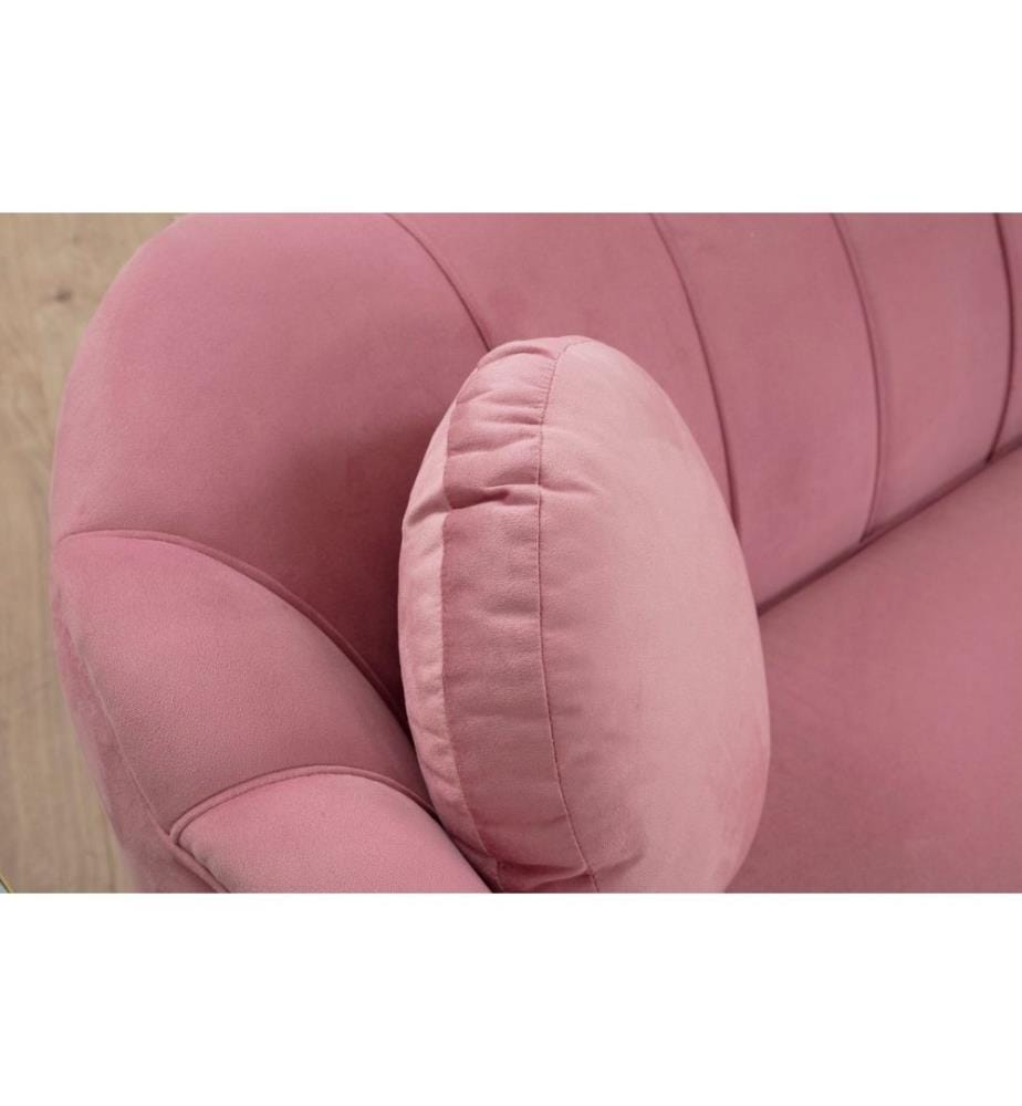 Divano a 3 posti, Dusty Rose, struttura in legno di faggio e truciolato, poliestere, tessuto