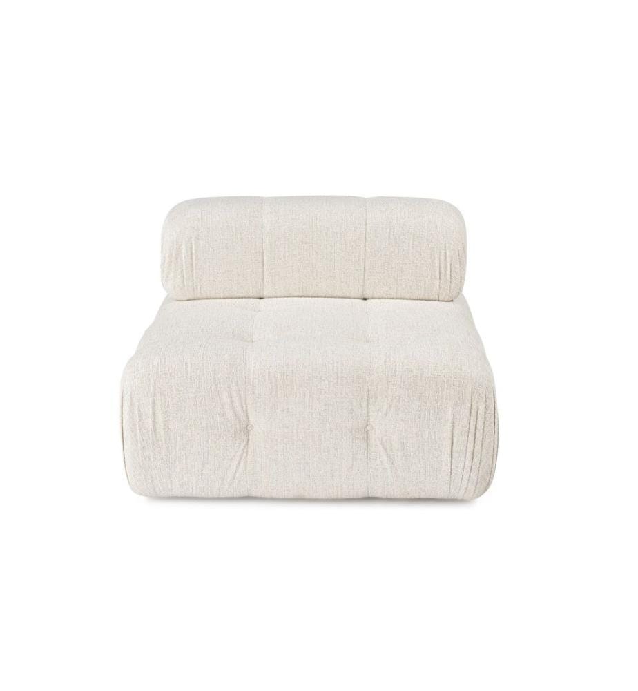 Divano a 1 posto, Crema, Struttura: Legno di faggio - truciolato, Tessuto: 100% Poliestere