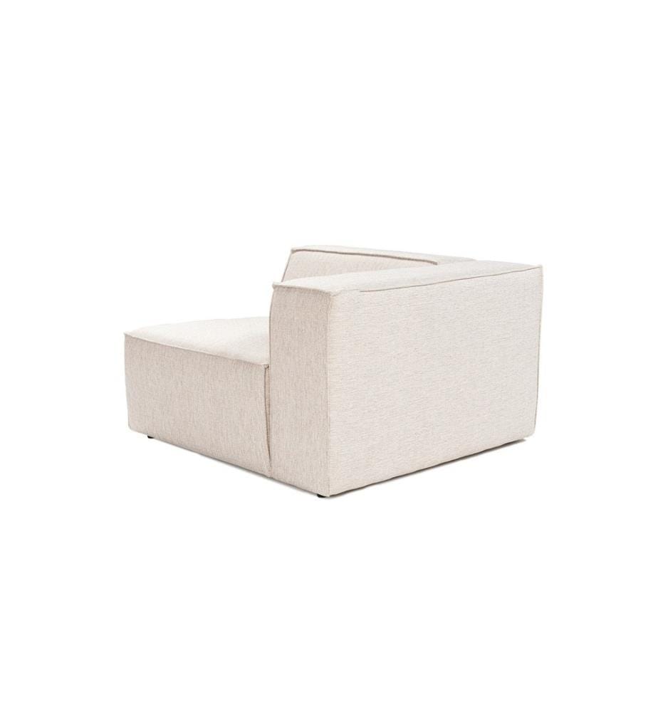 Divano a 1 posto, Marrone chiaro, Struttura: 100% Carpino, Tessuto: 100% lino