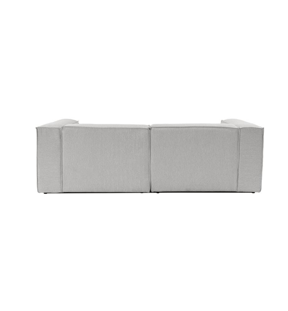 Divano a 2 posti, Grigio chiaro, Struttura: 100% Carpino, Tessuto: 100% lino