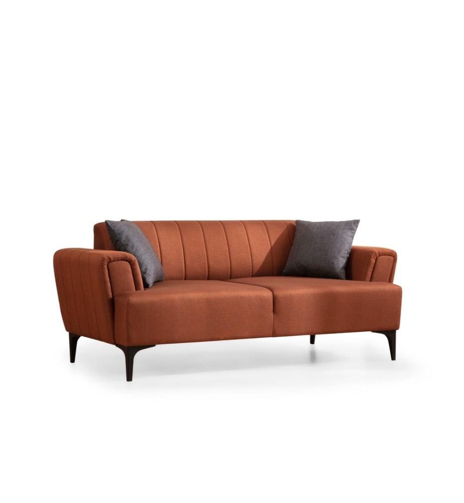 Canapé 2 places, Tile Red, châssis : Bois de hêtre - panneau de particules, tissu : 100% polyester