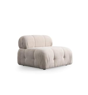 Cremefarben, Gestell: BÜCHENHOLZ / SPANPLATTE, Bezug: 100 % POLYESTER, Kunststoffbeine, 1-Sitzer-Sofa