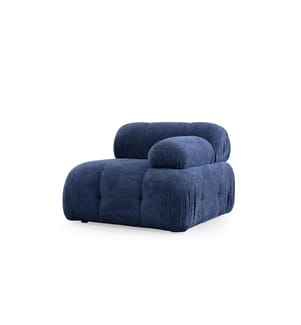 Nachtblau, Gestell: BÜCHENHOLZ/SPANPLATTE, Bezug: 100 % POLYESTER, Kunststoffbeine, 1-Sitzer-Sofa