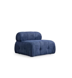 Nachtblau, Gestell: BÜCHENHOLZ/SPANPLATTE, Bezug: 100 % POLYESTER, Kunststoffbeine, 1-Sitzer-Sofa