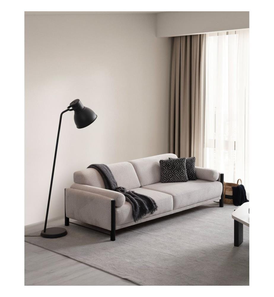 Canapé 3 places, beige, structure : 100 % CHAR