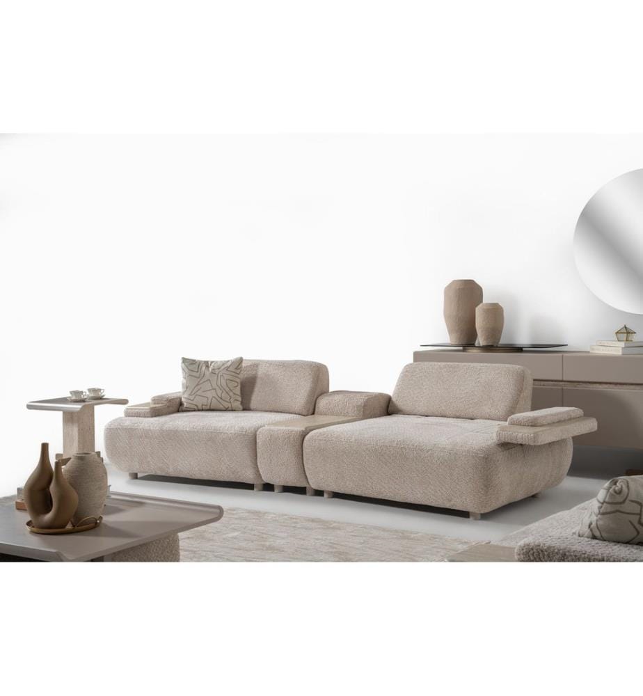 beige, Gestell: 100 % HORNBEAM, 4-Sitzer-Sofa