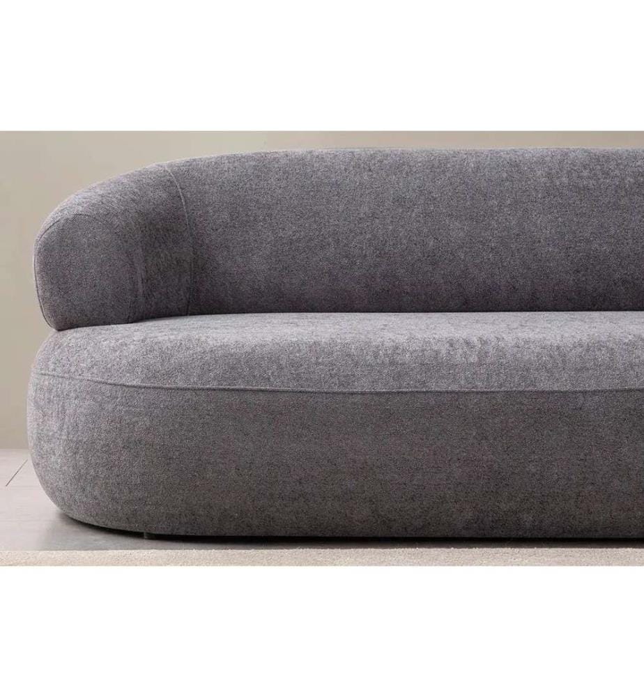 Dunkelgrau, Gestell: 70 % HORNBEAM / 30 % MELAMINBESCHICHTETE SPANPLATTE, 3-Sitzer-Sofa