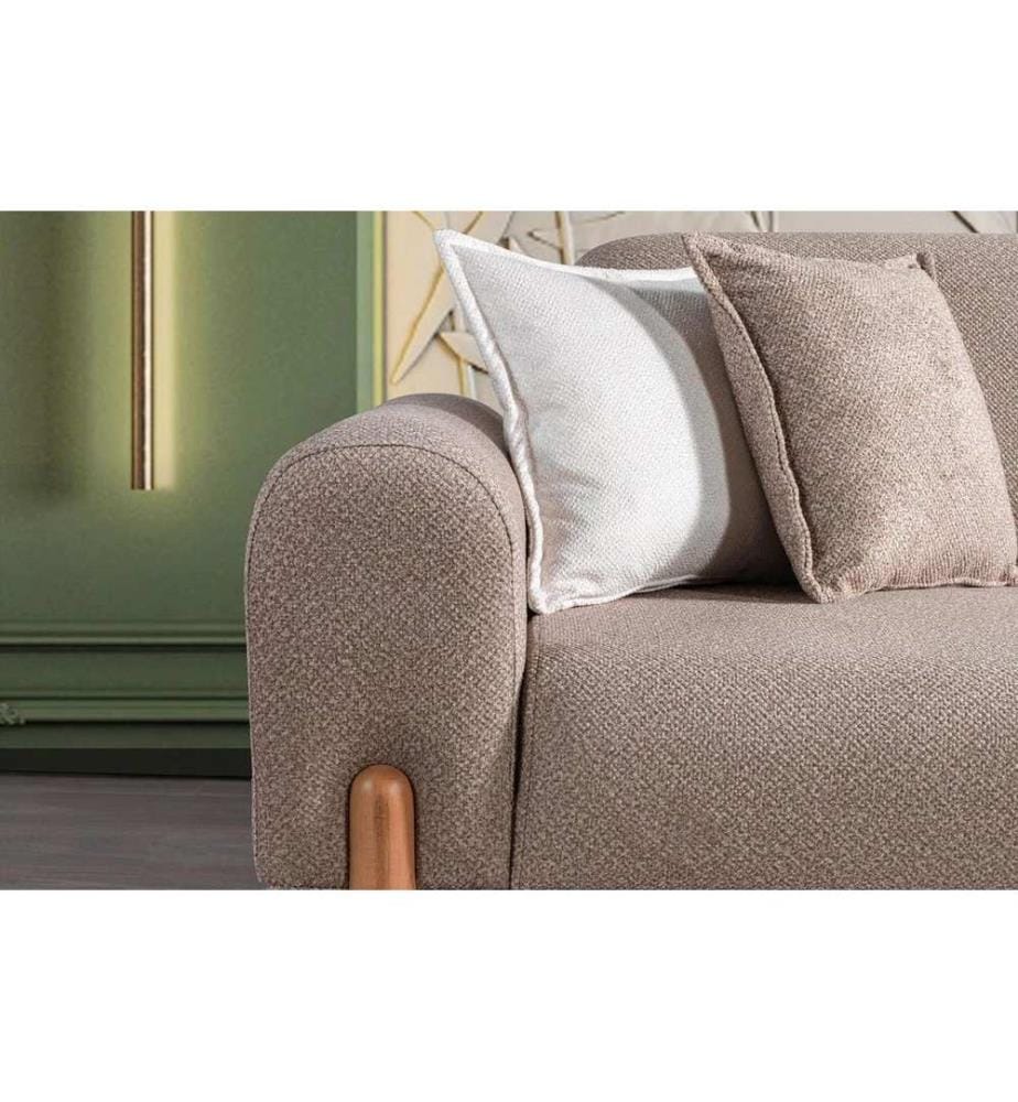 Divano letto a 3 posti, marrone, struttura: 70% FRASSINO / 30% TRIVIALLATO MELAMINICO