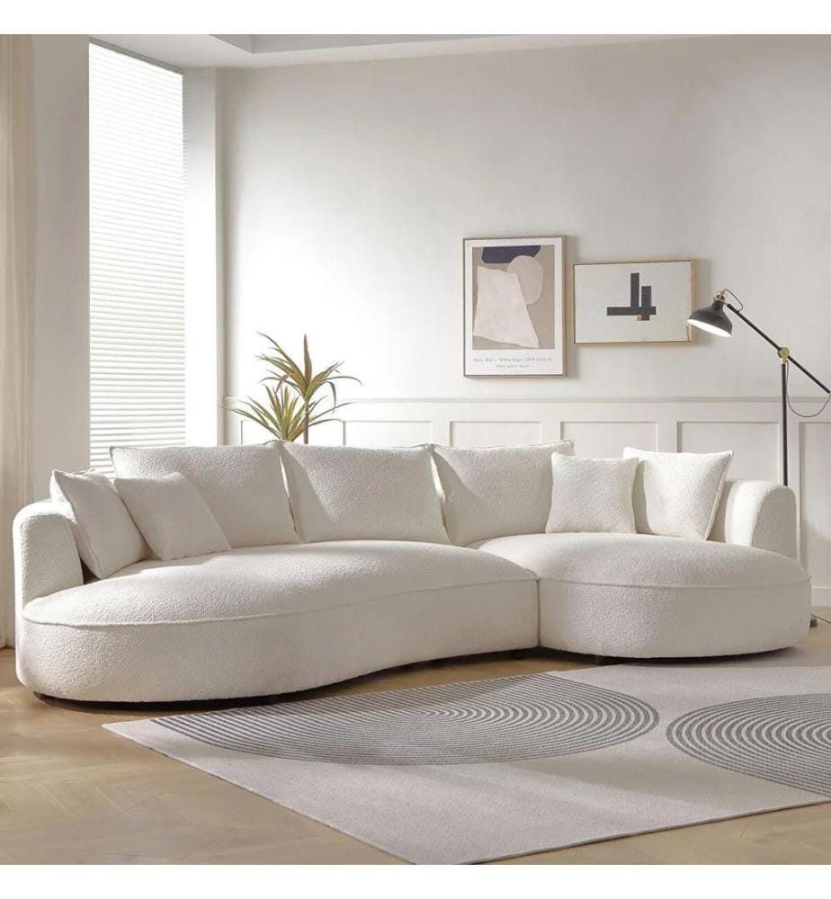 Corner Sofa, White, Frame: 70% HORNBEAM / 30% MELAMINE COATED CHIPBOARD