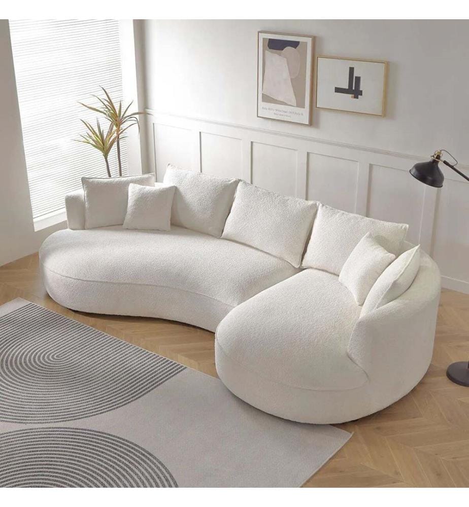 Corner Sofa, White, Frame: 70% HORNBEAM / 30% MELAMINE COATED CHIPBOARD