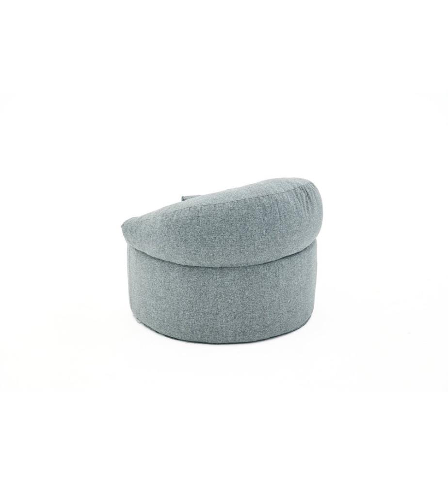 Canapé 1 place, gris, tissu : 100 % POLYESTER (tissu texture lin)