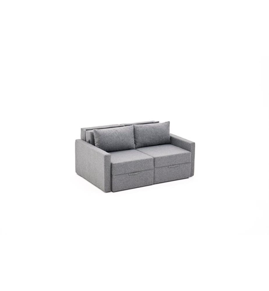 grau, Gestell: 100 % TANNENHOLZ, 2-Sitzer-Schlafsofa