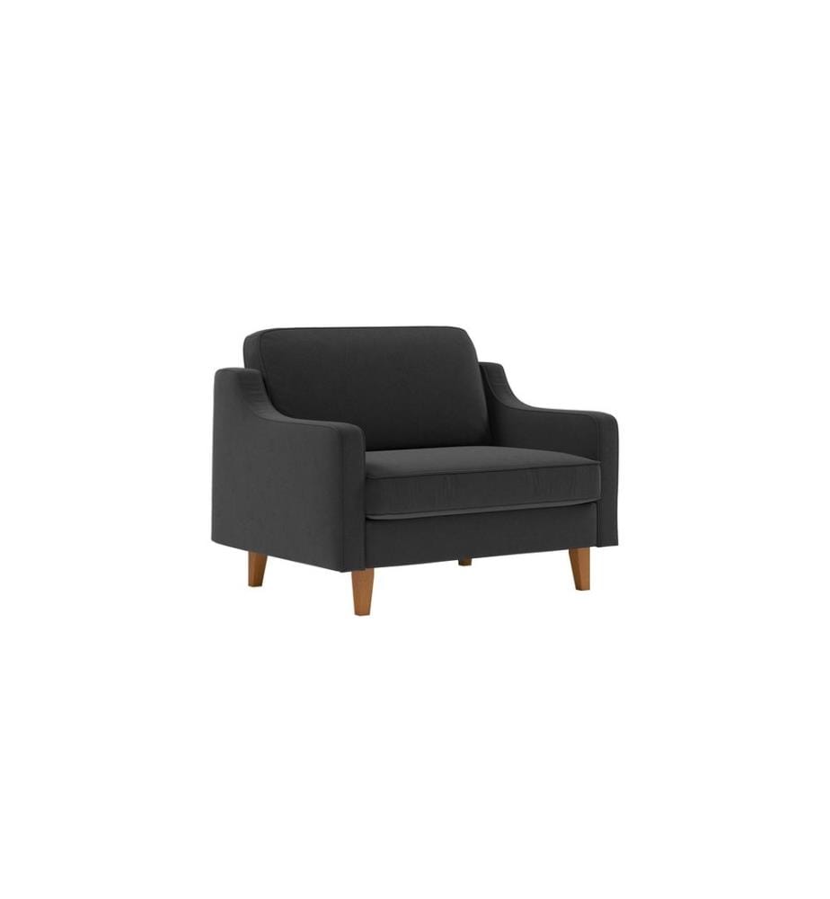 1-Seat Sofa, Night Grey, Walnut, Frame: 100% STEEL