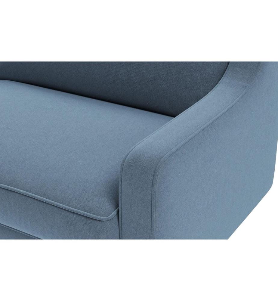 Ozeanblau, Walnuss, Gestell: 100 % STAHL, 2-Sitzer-Sofa