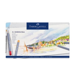 Matita acquerellabile Goldfaber Aqua, scatola di metallo da 36 pezzi