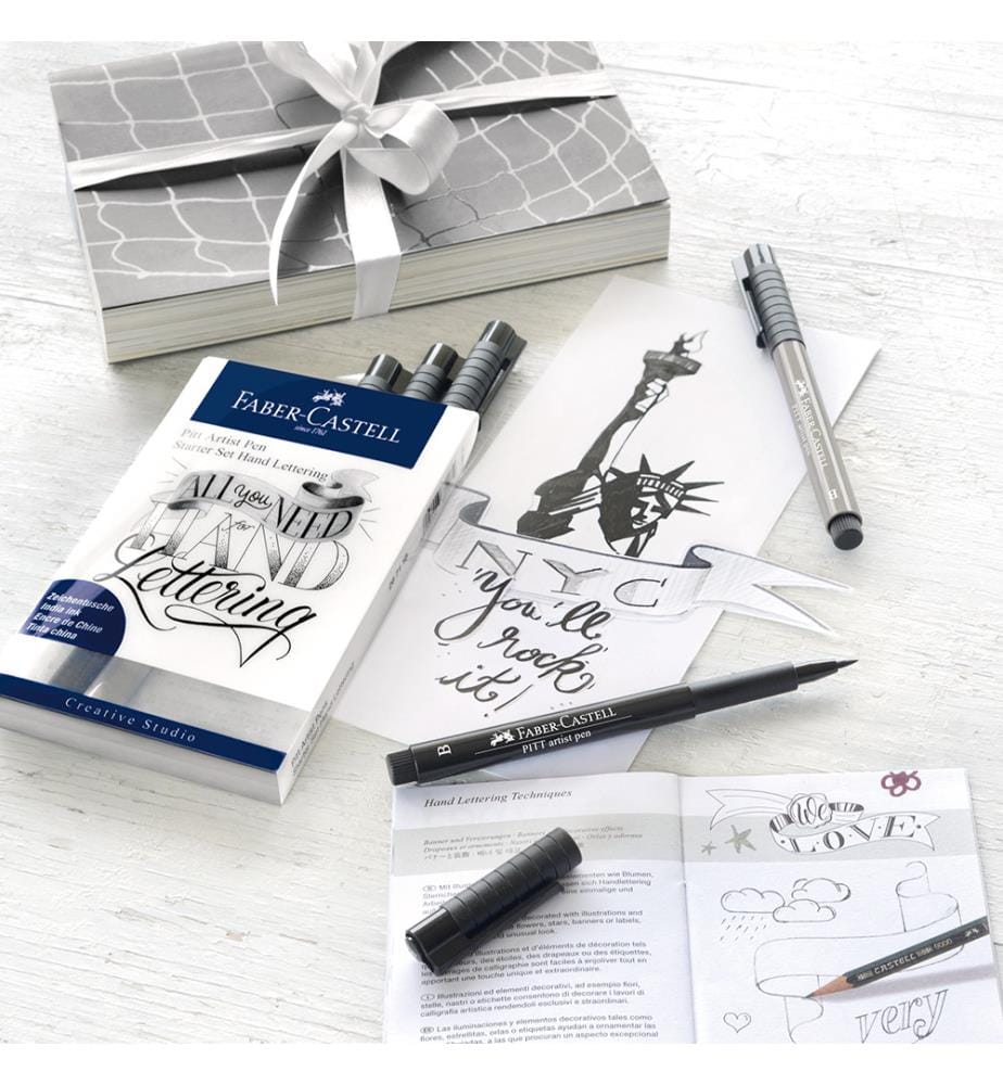 Feutre Pitt Artist Pen, étui de 8 Pcs, Handlettering, set de démarrage