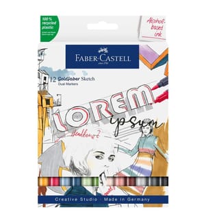 Goldfaber Sketch Marker Doppelspitze, 12 Stück