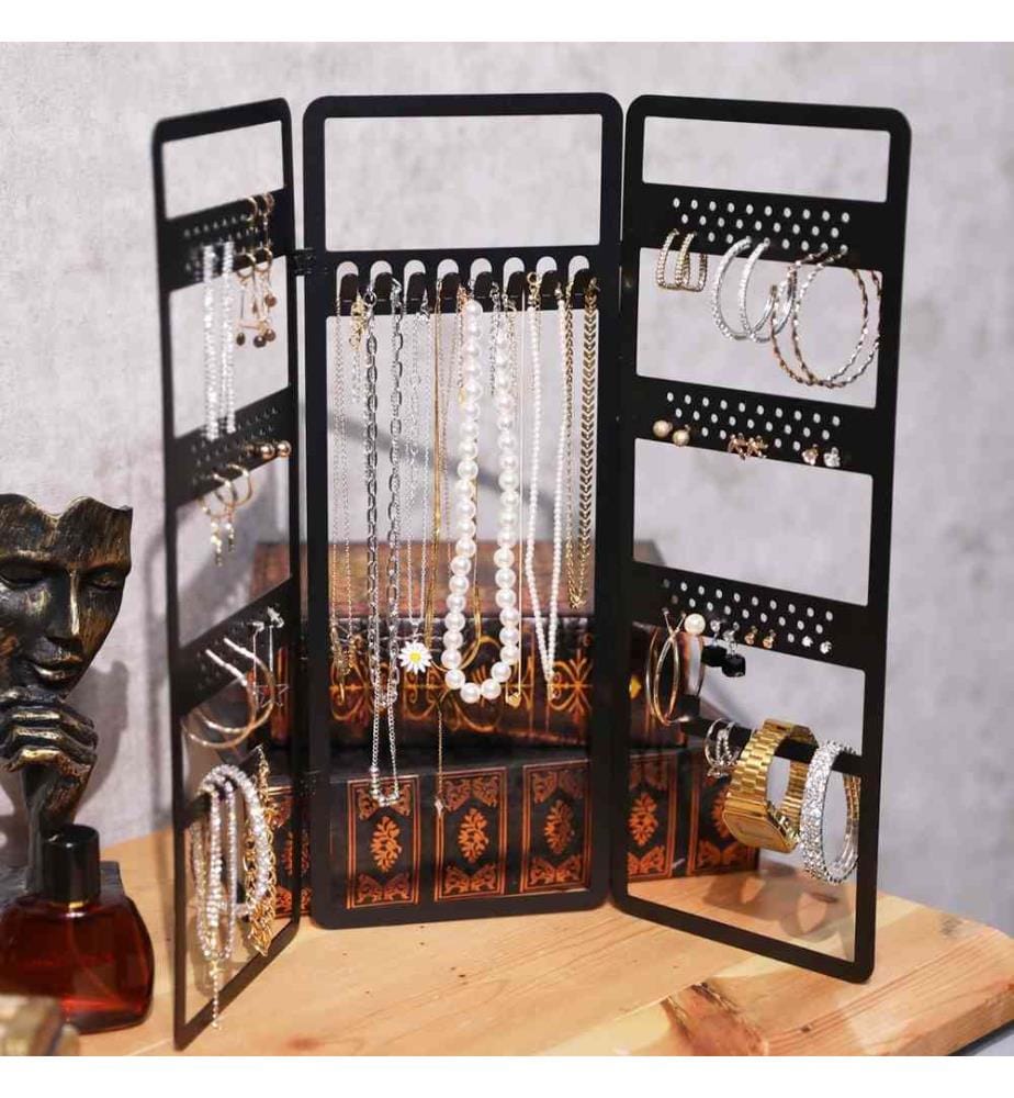Porte-bijoux, noir, 100% métal (Epaisseur : 1,2 Mm)