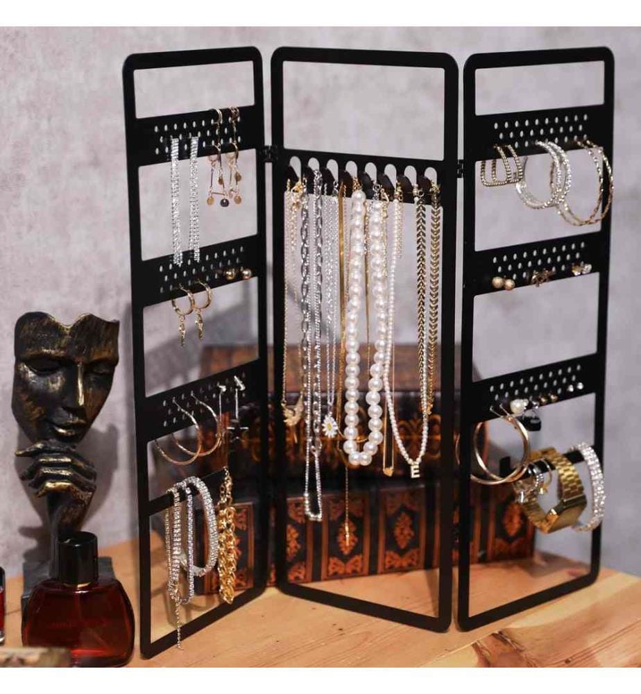 Porte-bijoux, noir, 100% métal (Epaisseur : 1,2 Mm)