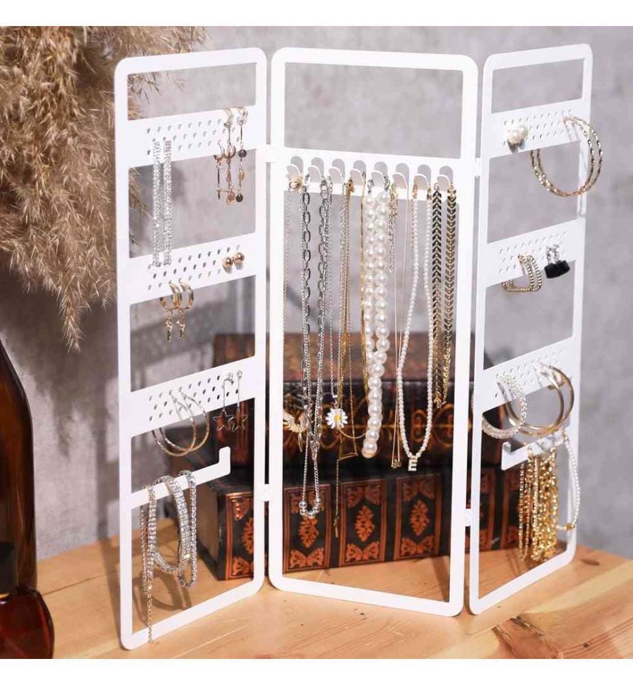 Porte-bijoux, blanc, 100% métal (Epaisseur : 1,2 Mm)