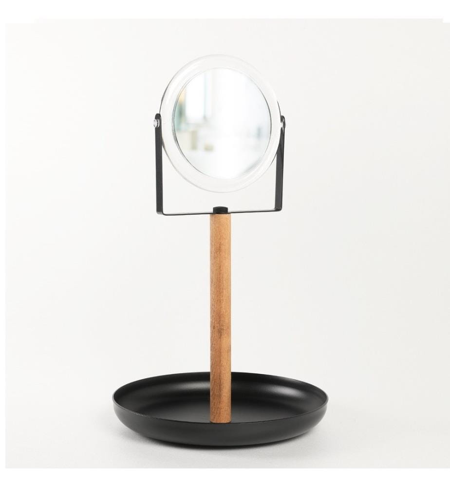Porte-bijoux, Noir, Métal (Epaisseur : 1,2 Mm), Bois de pin (Epaisseur : 20 Mm)