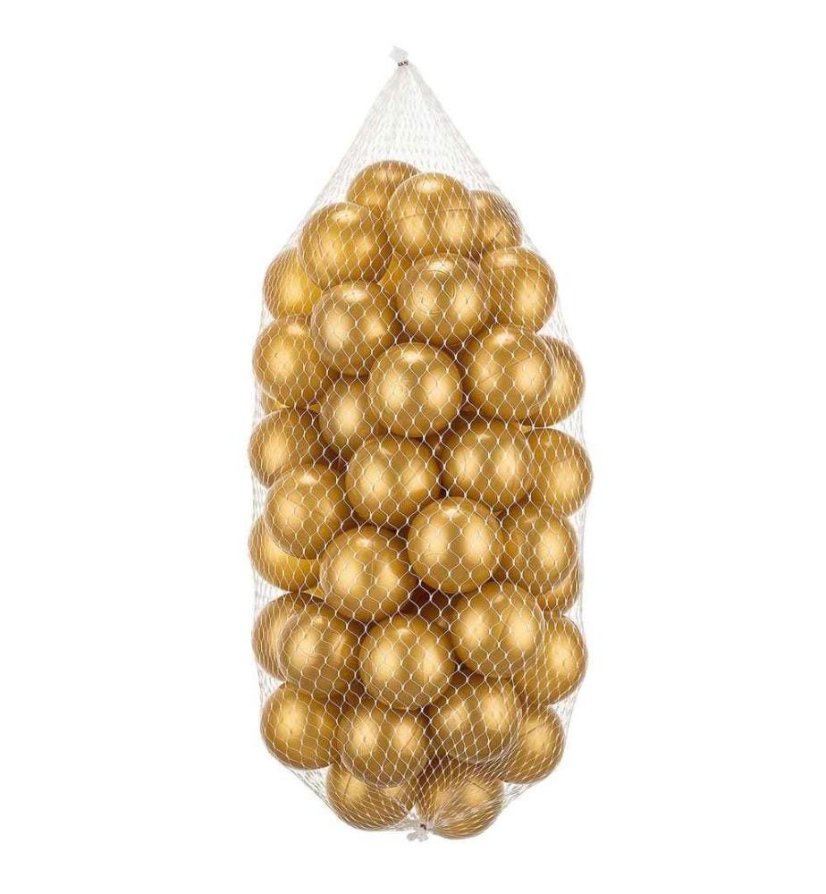 Cava di palline, oro, plastica
