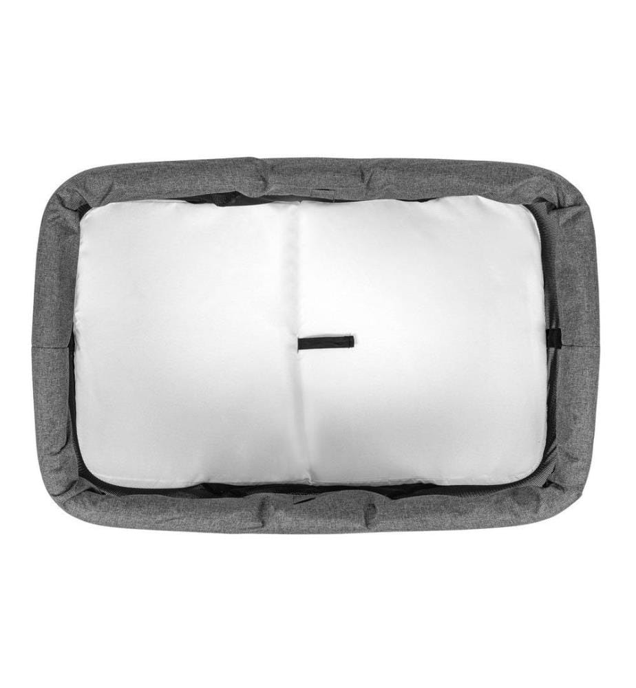 Wiege, Hellgrau, Aliminium, Polyester-Gewebe