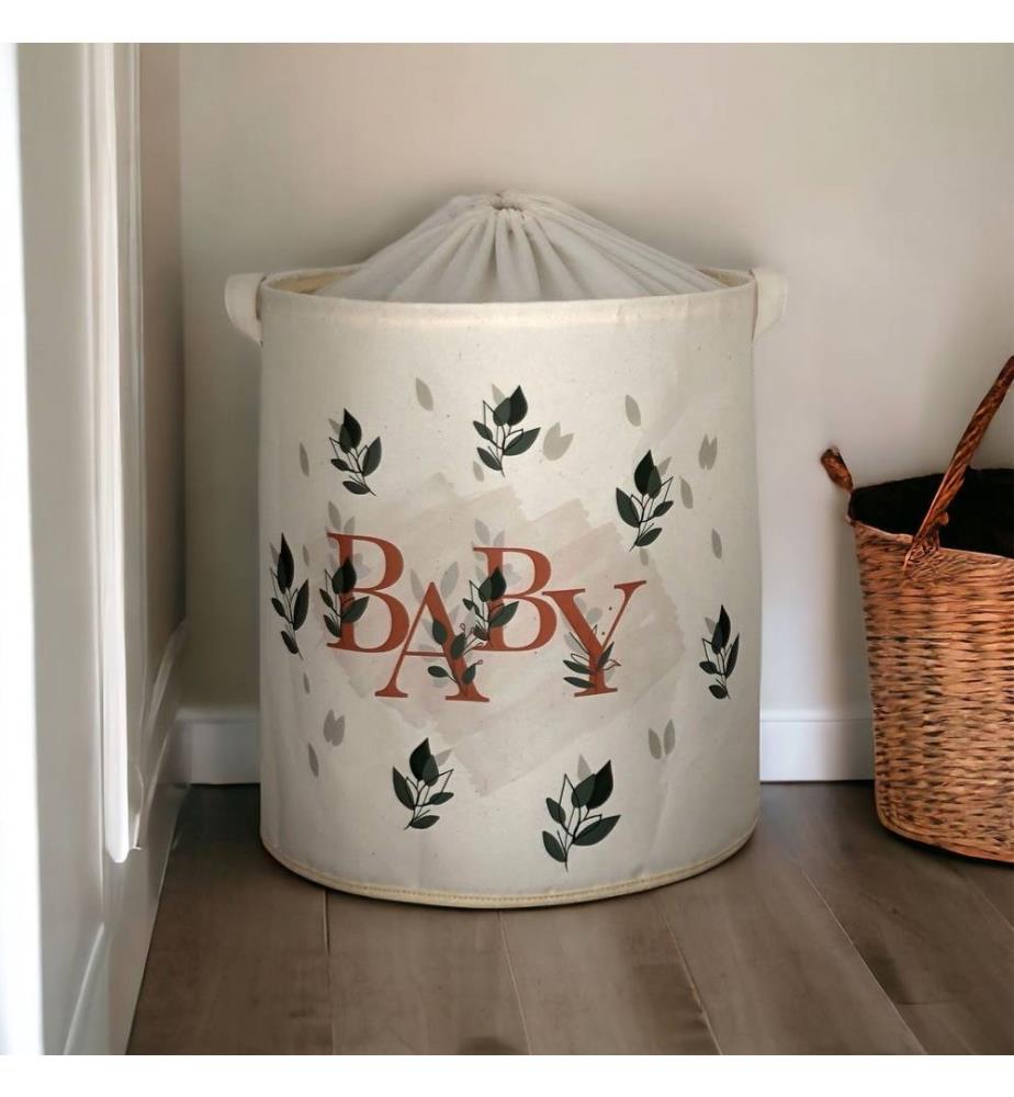 Felt Basket, Cream, 70% Polyester - 30% Cotton