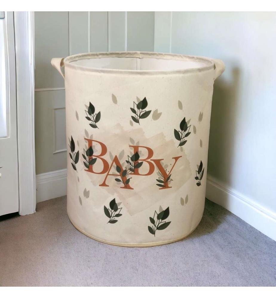 Felt Basket, Cream, 70% Polyester - 30% Cotton