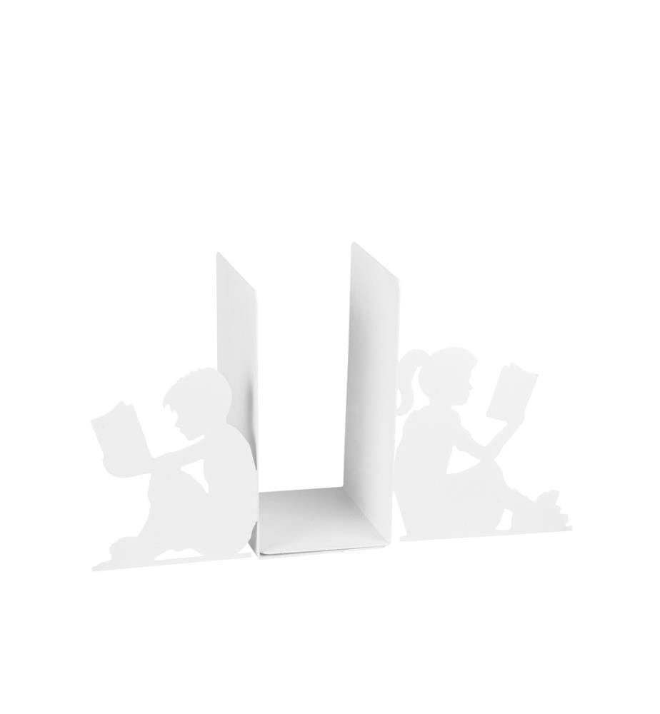 Metall-Buchstütze, Weiss, Metall