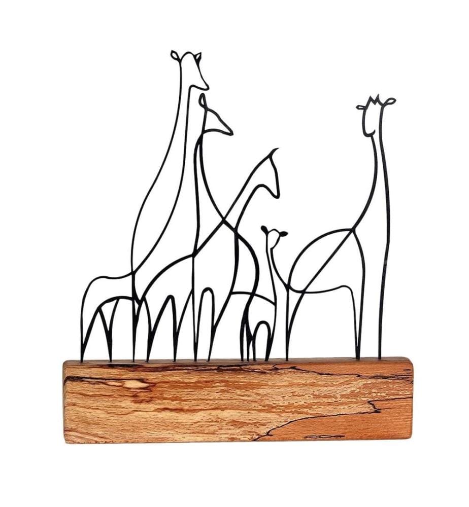 Decorative Object, Black, 100% Metal (Thickness: 2 Mm), Base: 100% Wood