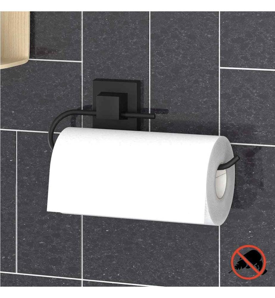 Toilettenpapierhalter, Schwarz, 100% Metall