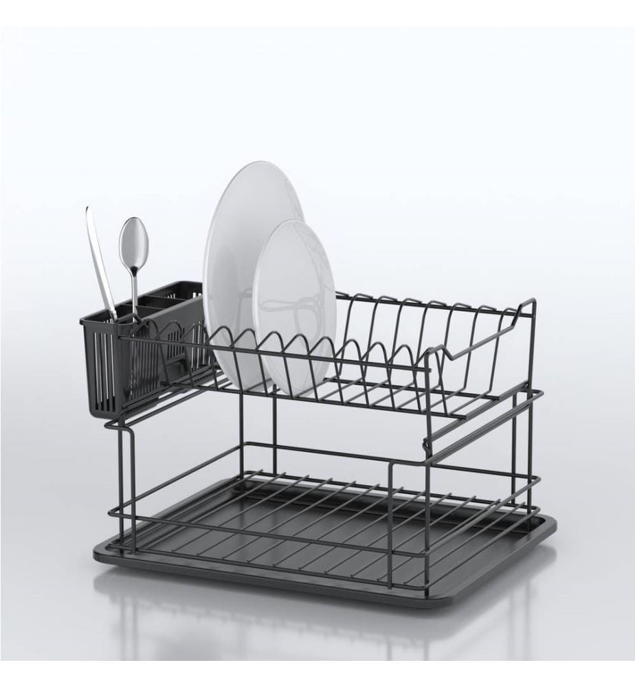 Dish Rack, Black, 100% Metal